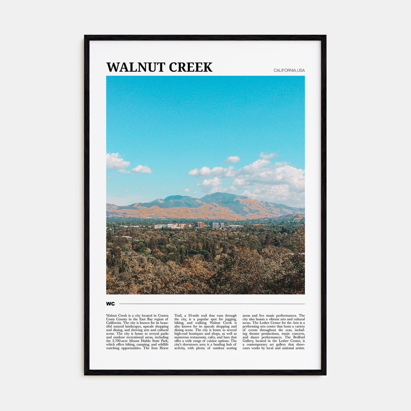 Walnut Creek Travel Color Poster