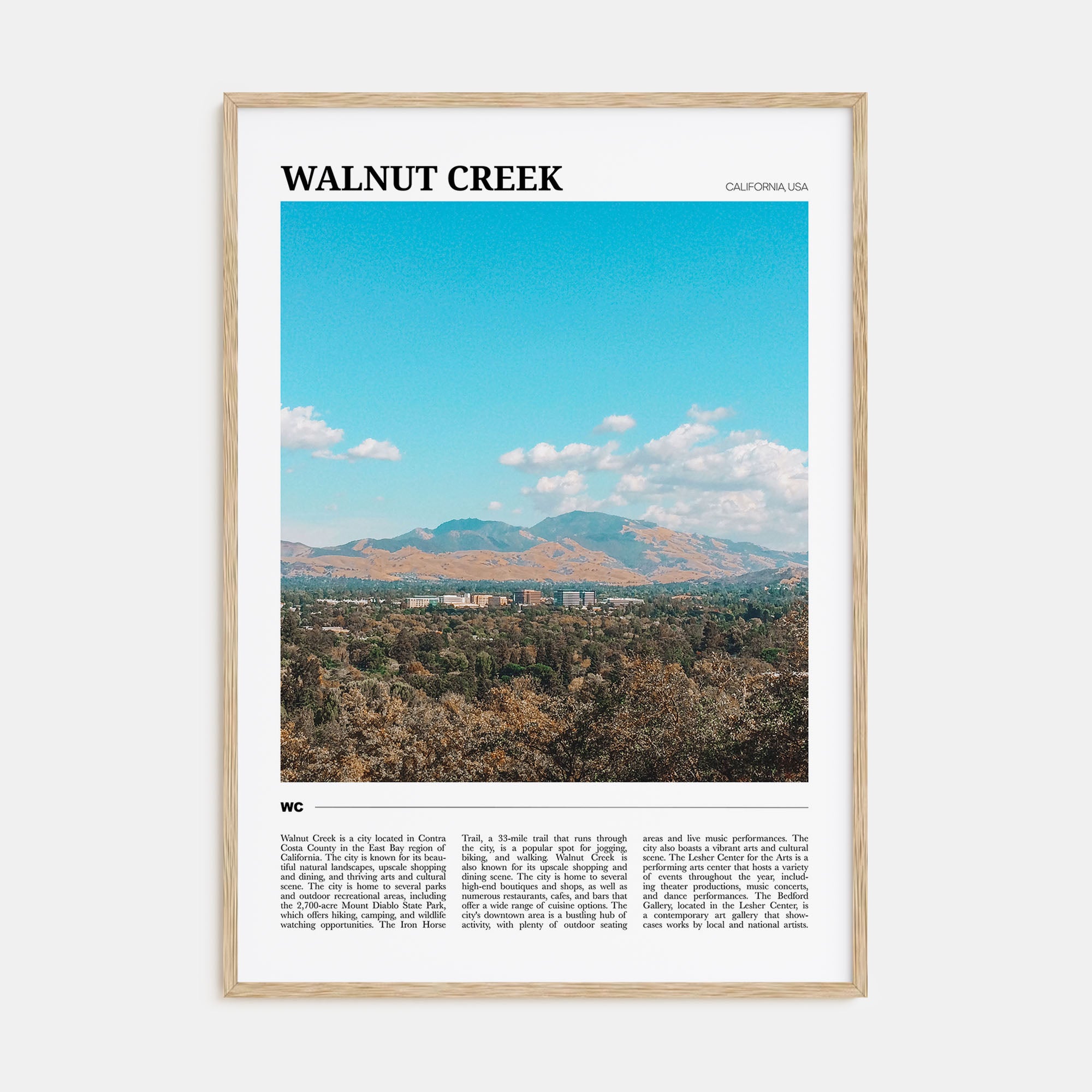 Walnut Creek Travel Color Poster