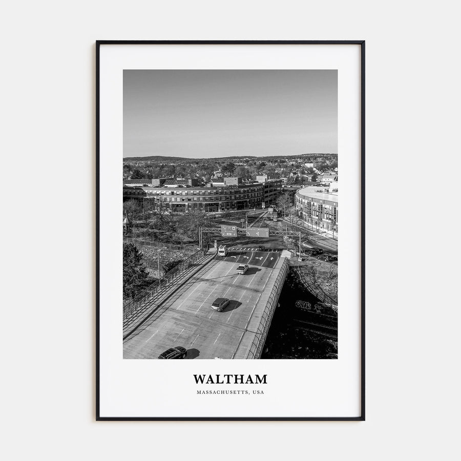 Waltham Portrait B&W Poster