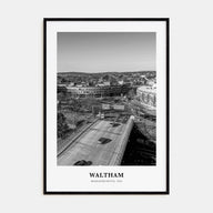 Waltham Portrait B&W Poster