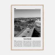 Waltham Travel B&W Poster