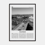 Waltham Travel B&W Poster