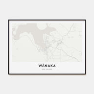 Wānaka Map Landscape Poster