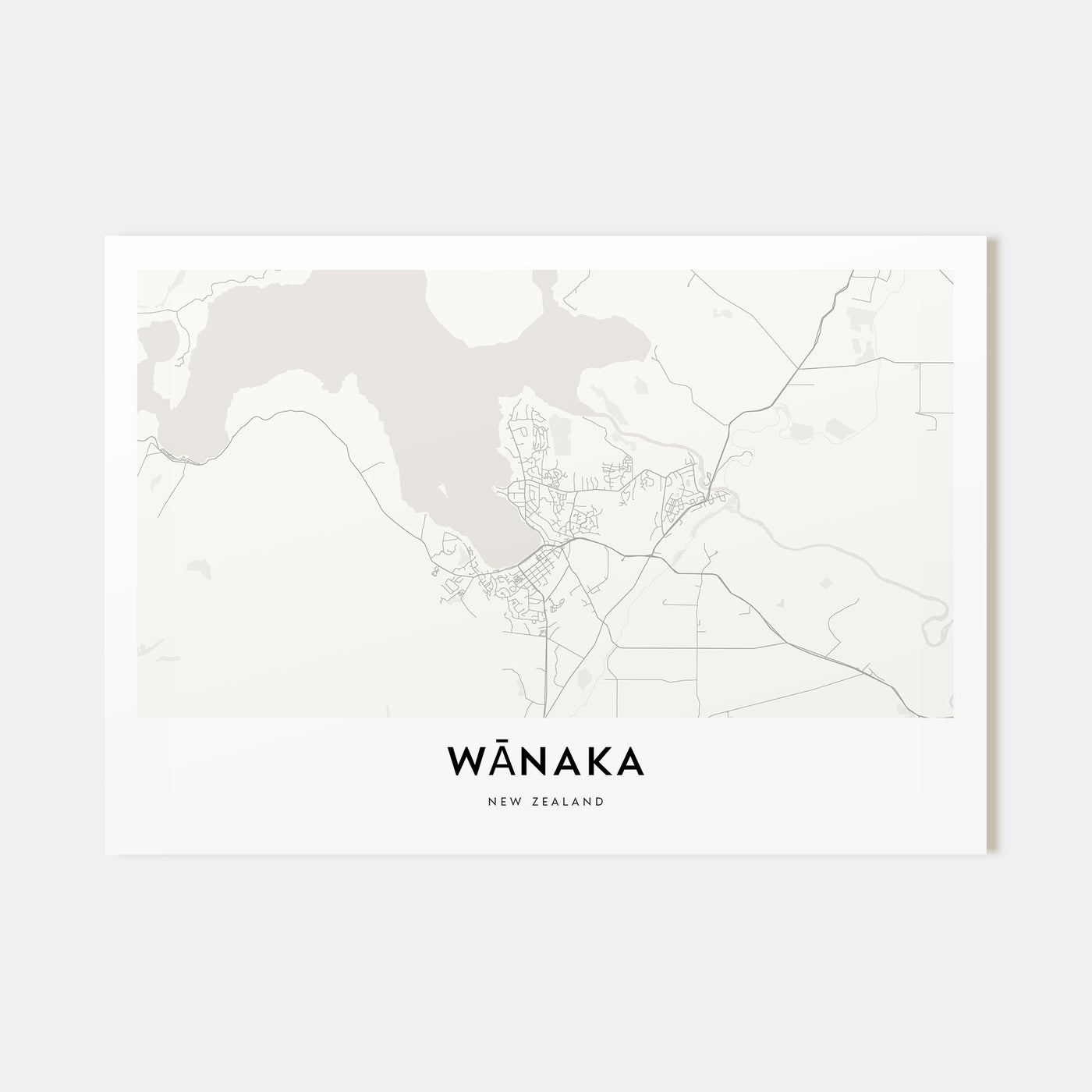 Wānaka Map Landscape Poster