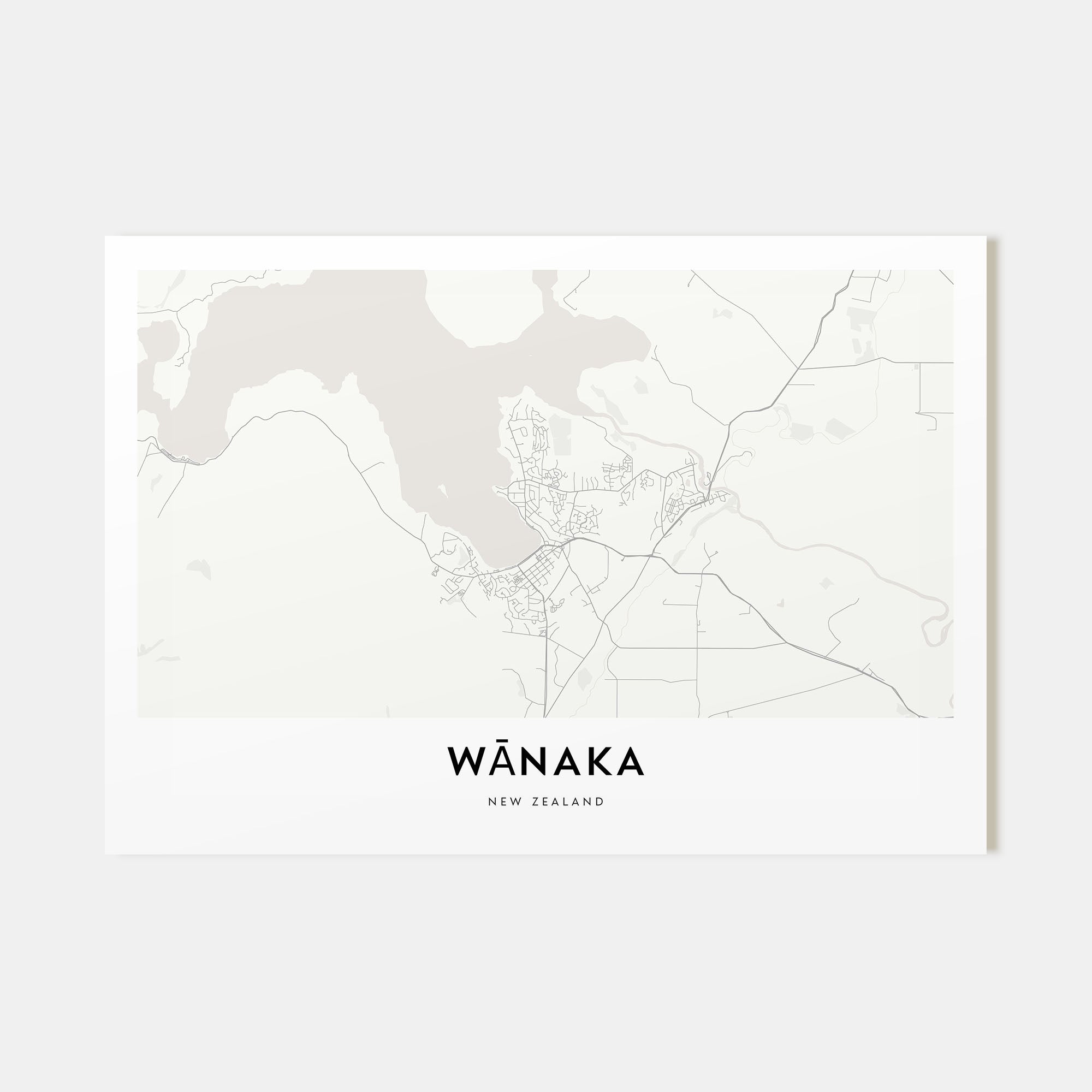 Wānaka Map Landscape Poster