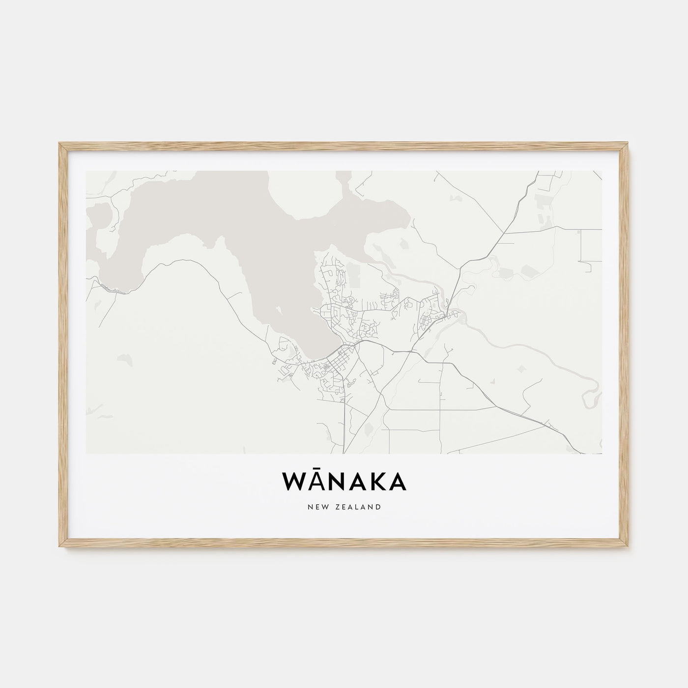 Wānaka Map Landscape Poster