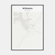 Wānaka Map Portrait Poster