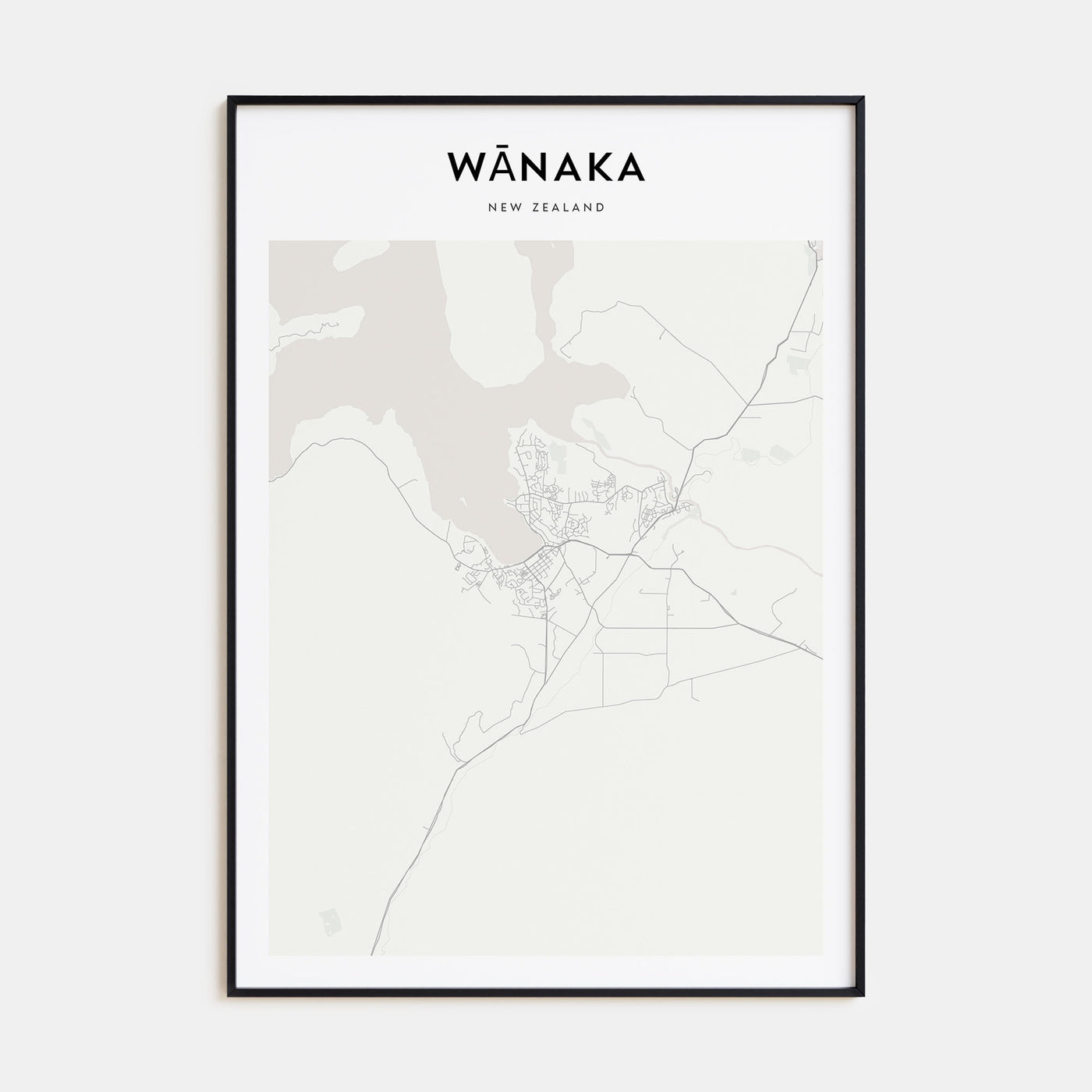 Wānaka Map Portrait Poster