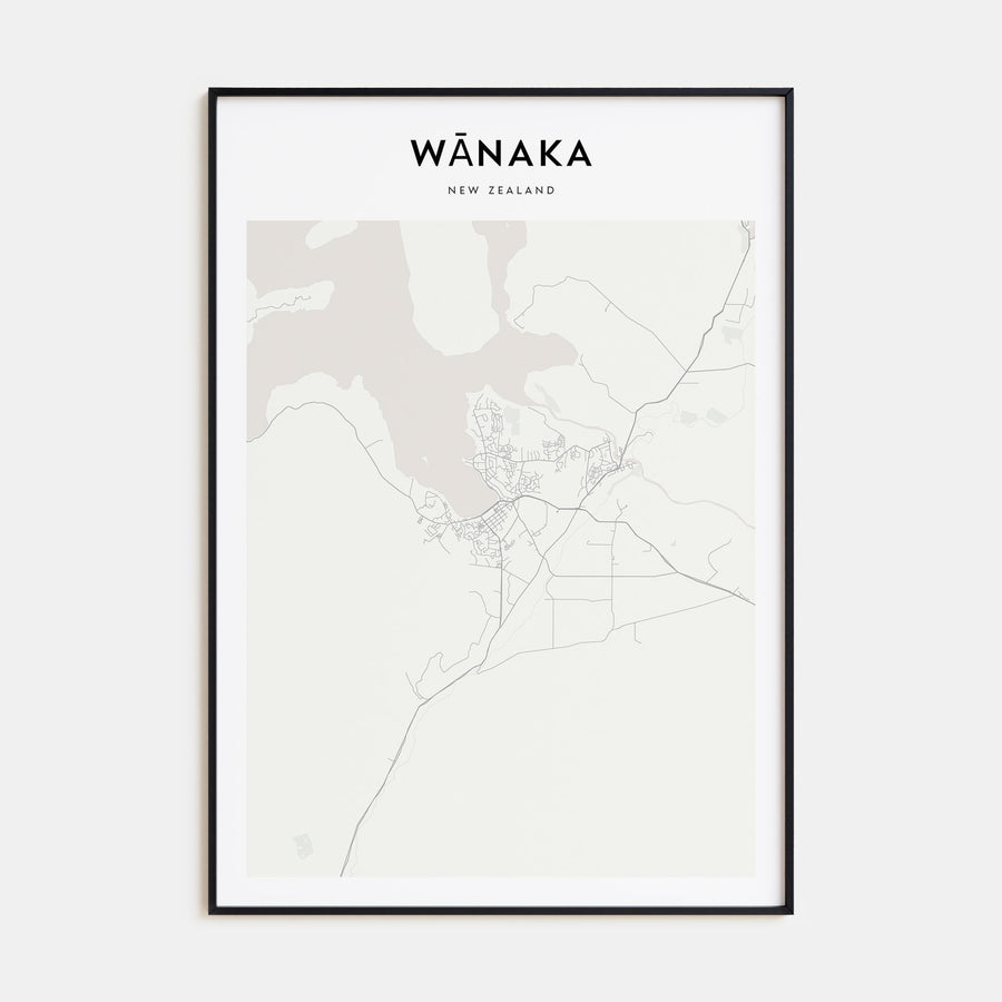 Wānaka Map Portrait Poster