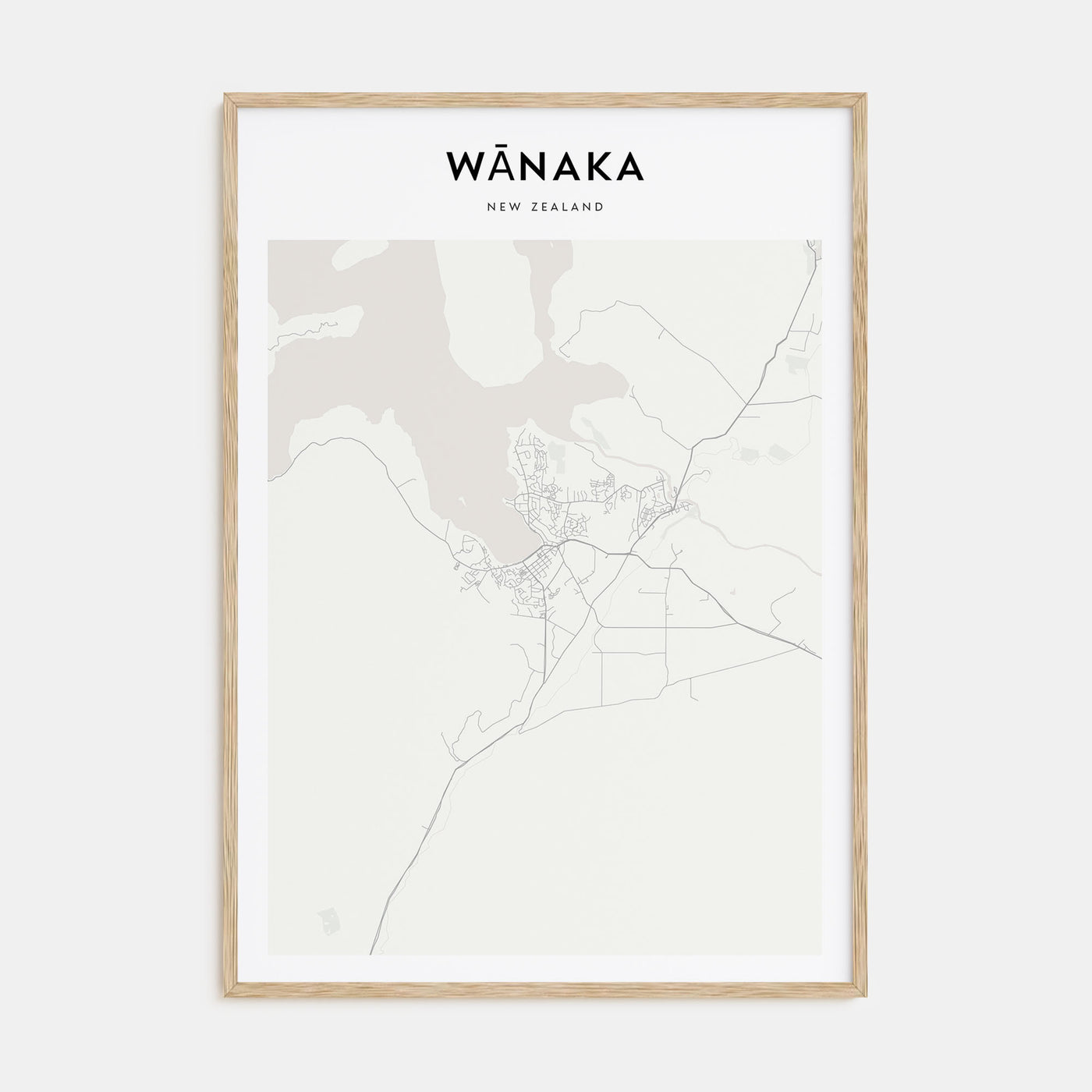 Wānaka Map Portrait Poster