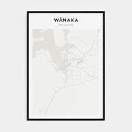 Wānaka Map Portrait Poster