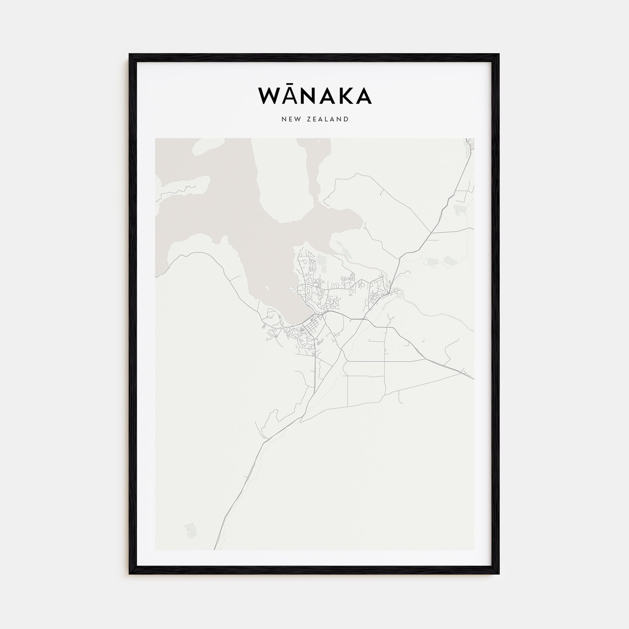Wānaka Map Portrait Poster