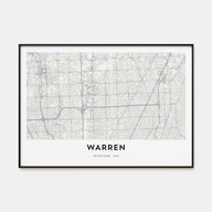 Warren Map Landscape Poster