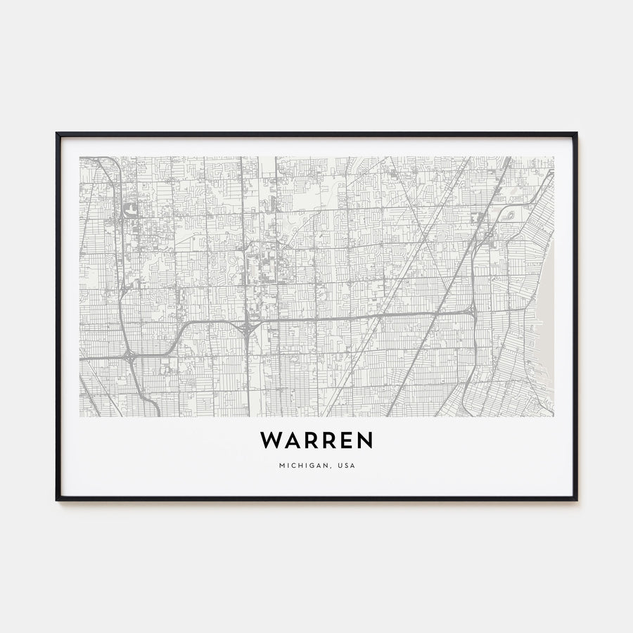 Warren Map Landscape Poster