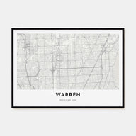 Warren Map Landscape Poster