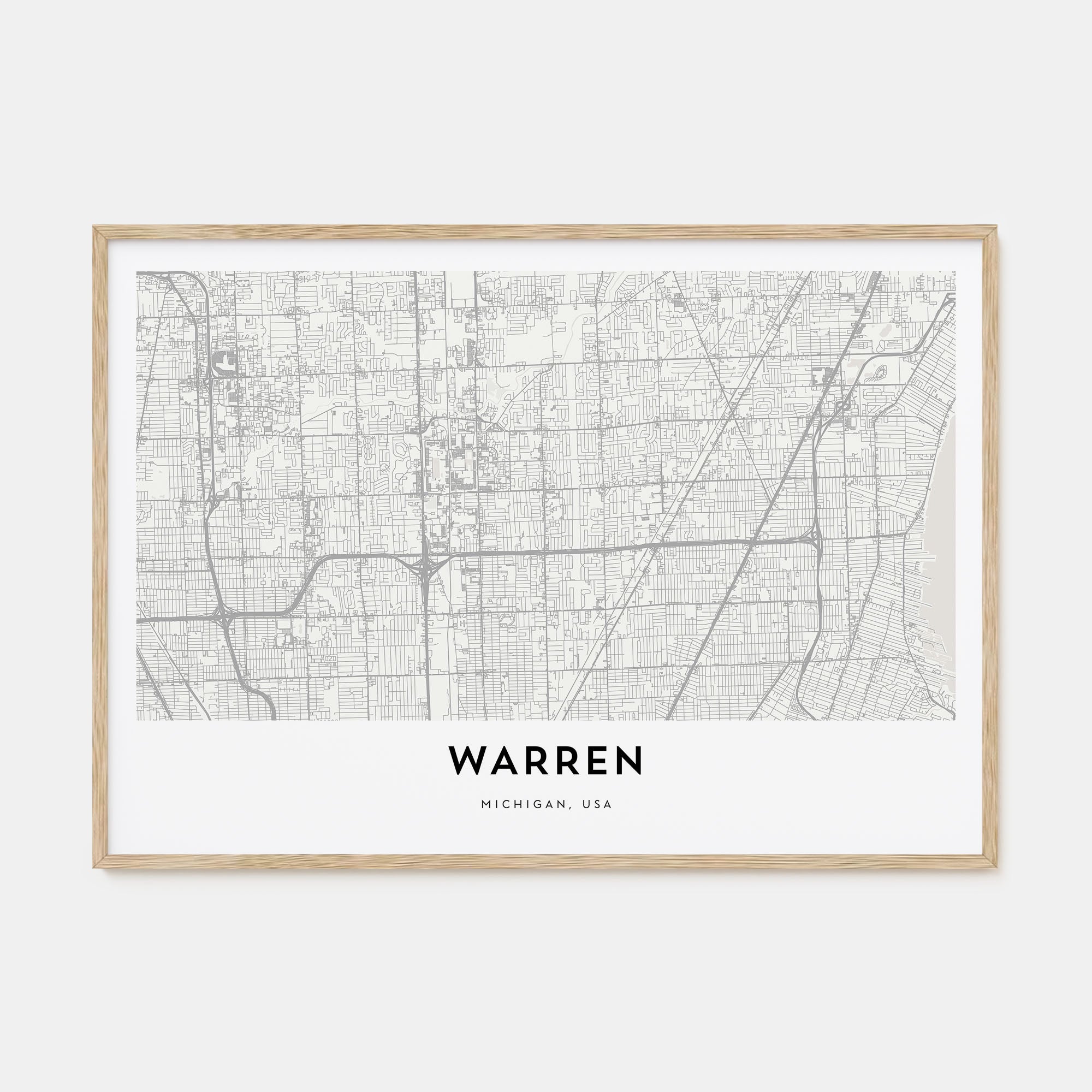 Warren Map Landscape Poster