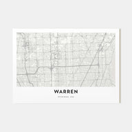 Warren Map Landscape Poster