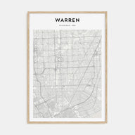 Warren Map Portrait Poster