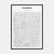 Warren Map Portrait Poster