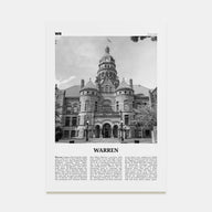 Warren Travel B&W Poster