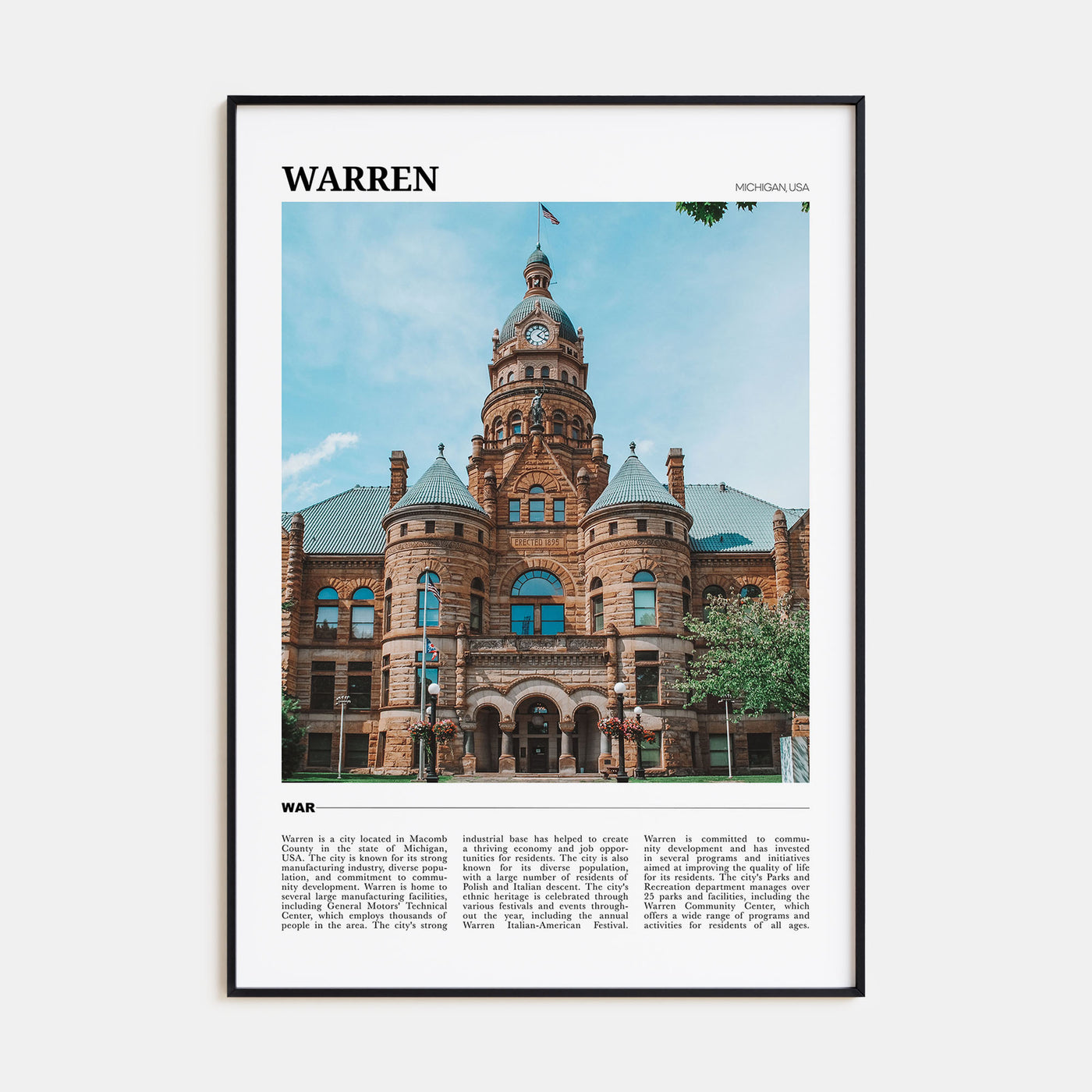 Warren Travel Color Poster