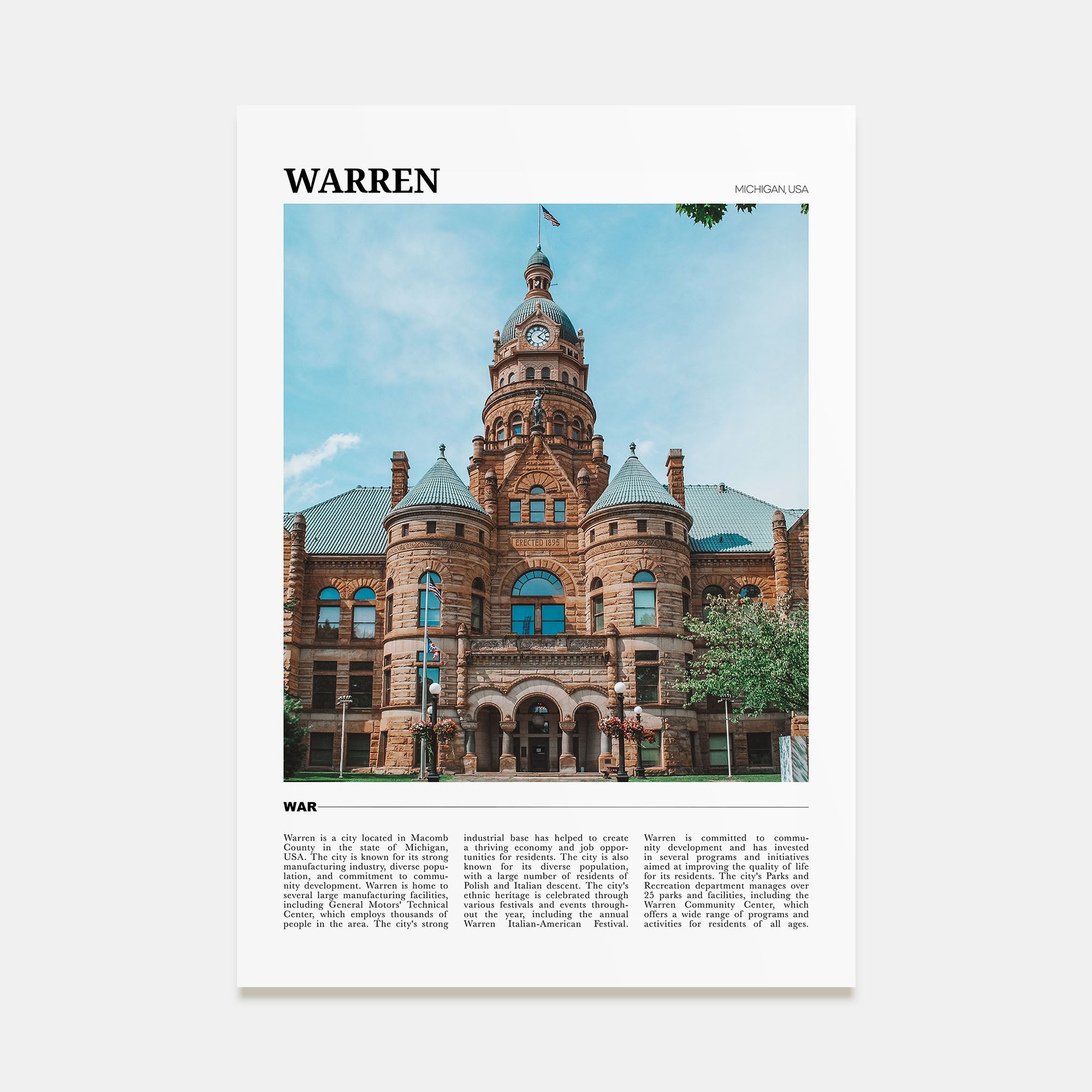 Warren Travel Color Poster