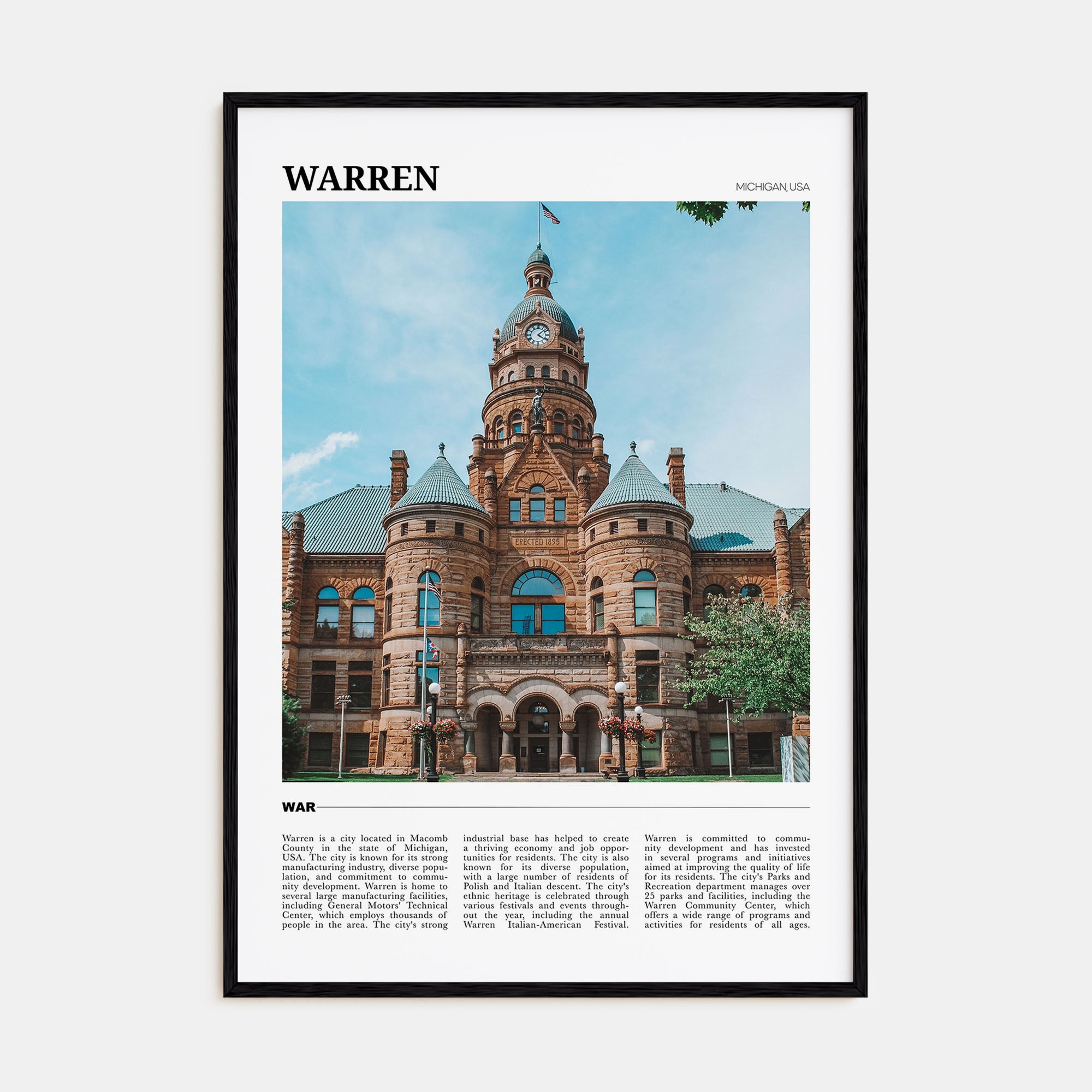 Warren Travel Color Poster