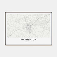 Warrenton Map Landscape Poster