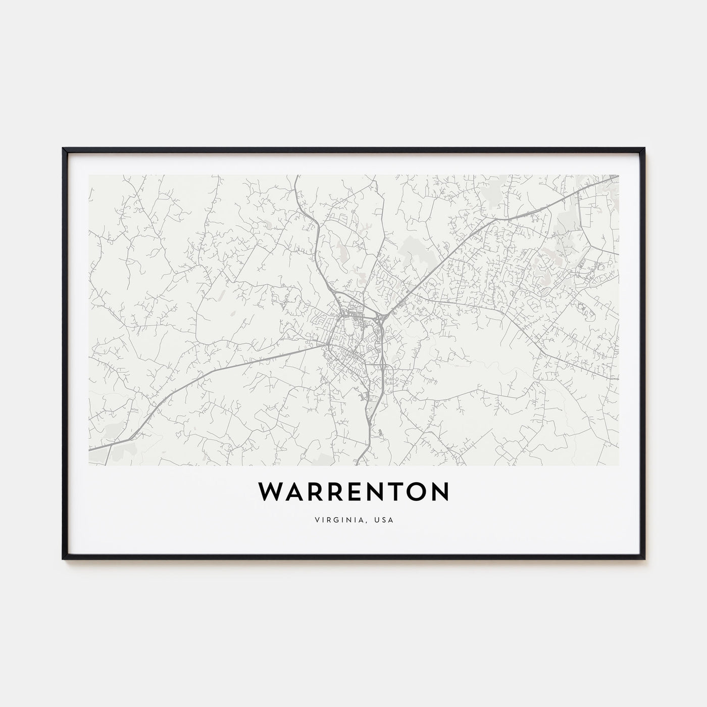Warrenton Map Landscape Poster