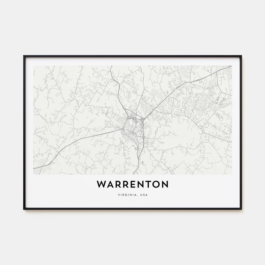 Warrenton Map Landscape Poster