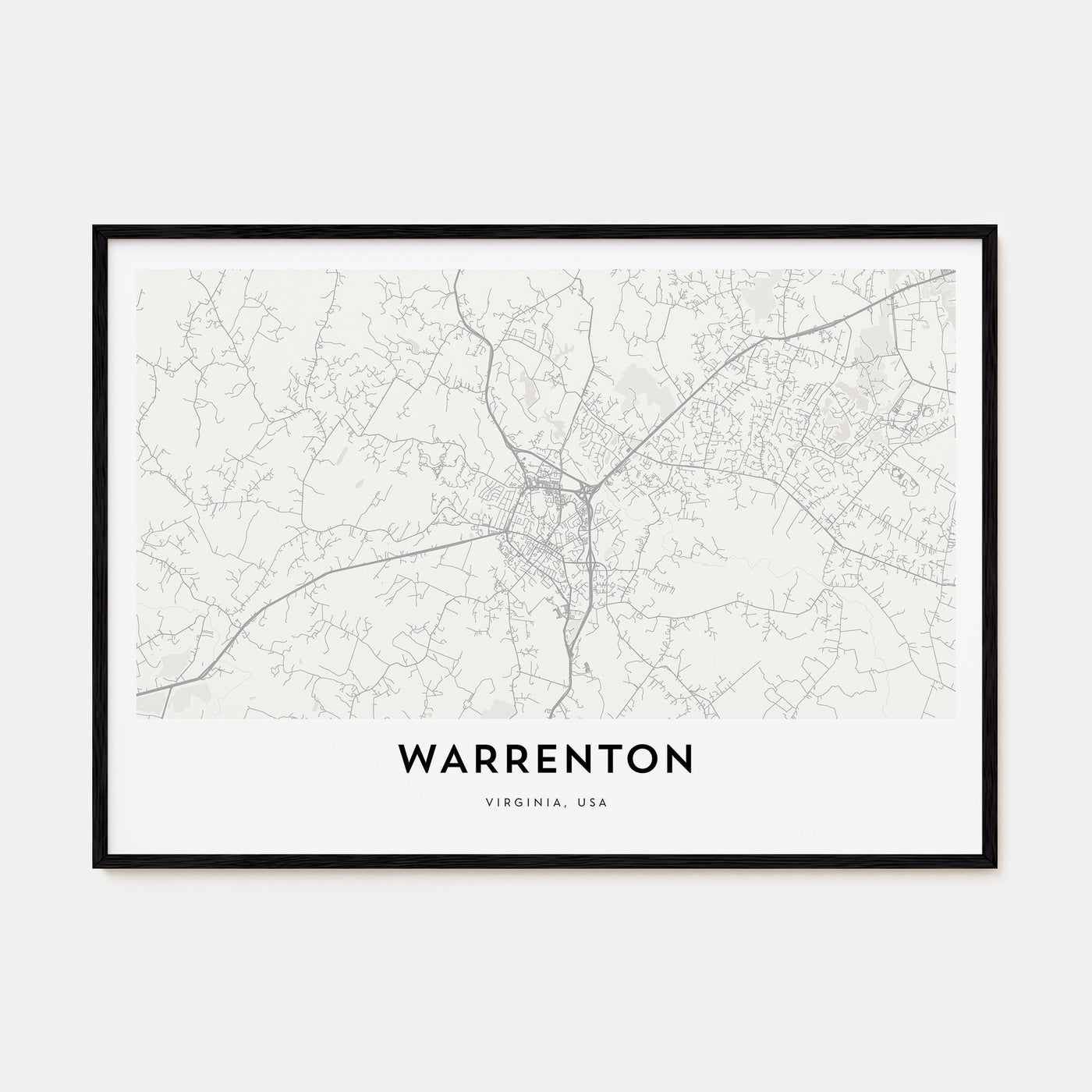 Warrenton Map Landscape Poster