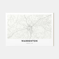 Warrenton Map Landscape Poster