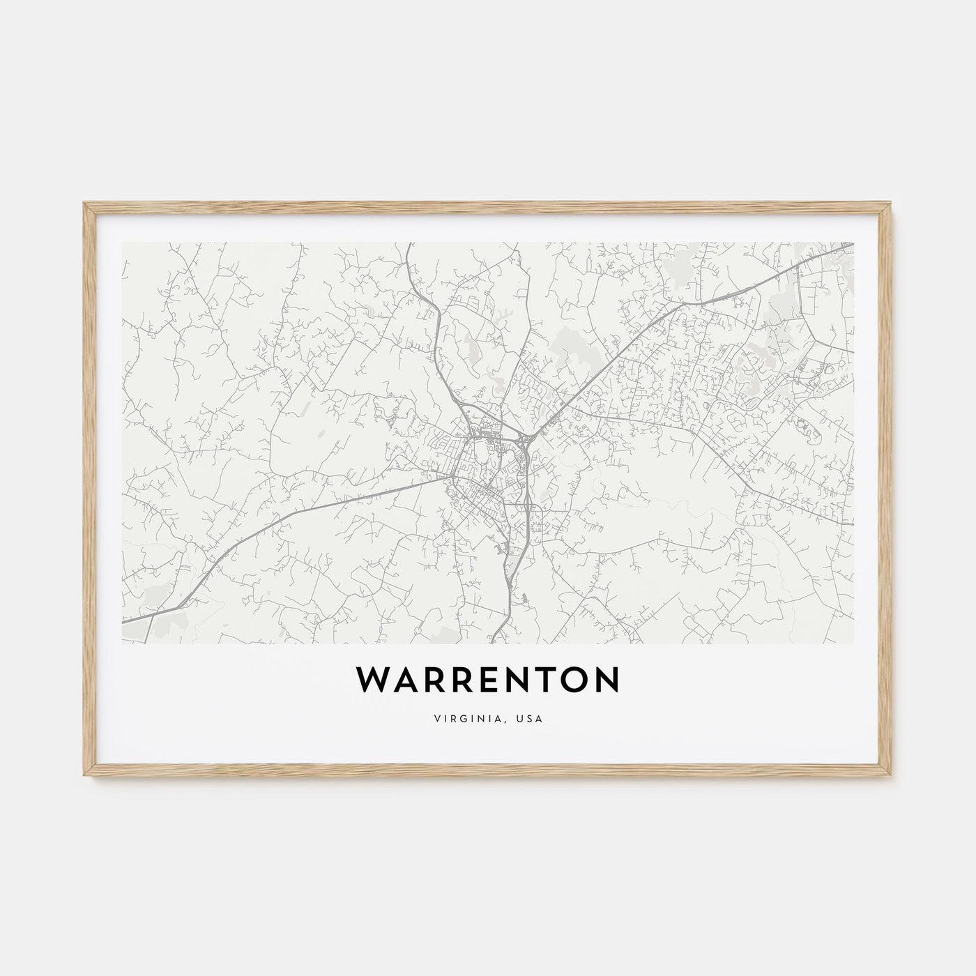 Warrenton Map Landscape Poster