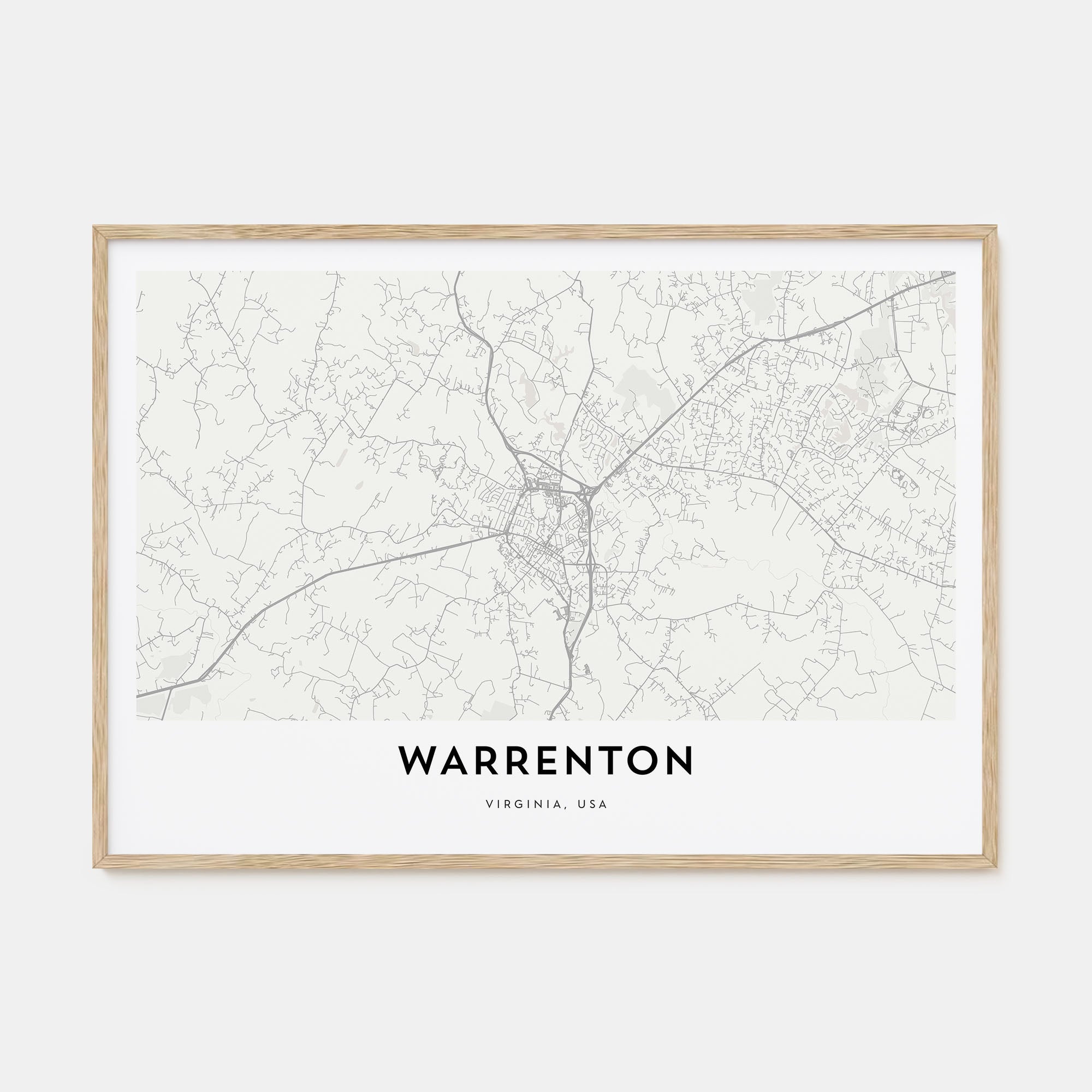 Warrenton Map Landscape Poster
