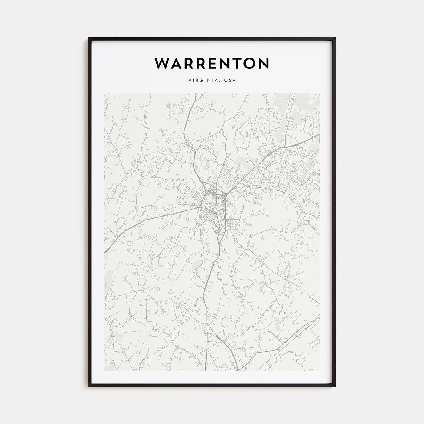Warrenton Map Portrait Poster