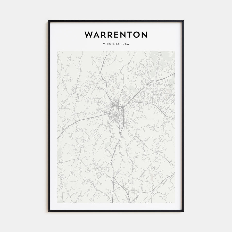 Warrenton Map Portrait Poster
