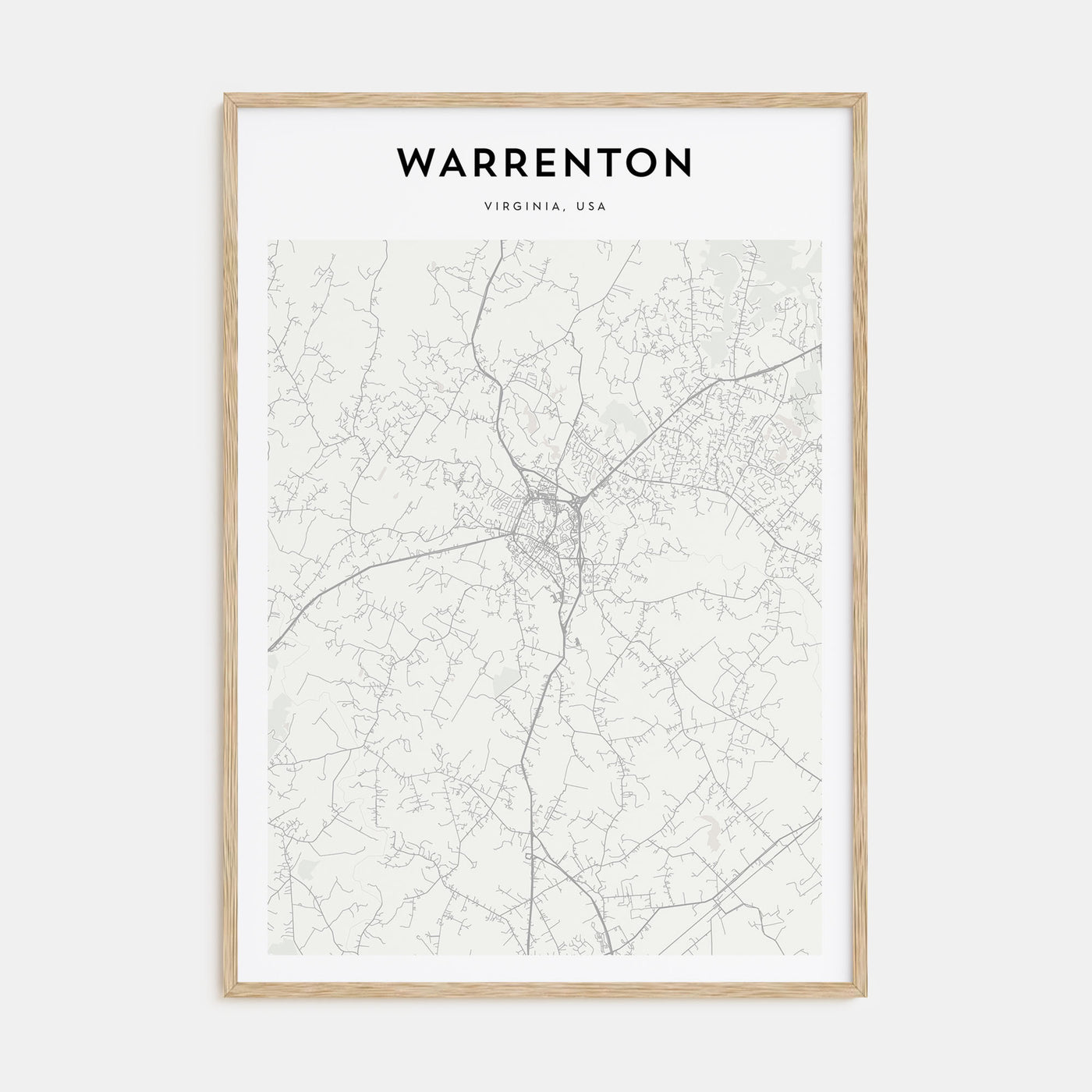 Warrenton Map Portrait Poster