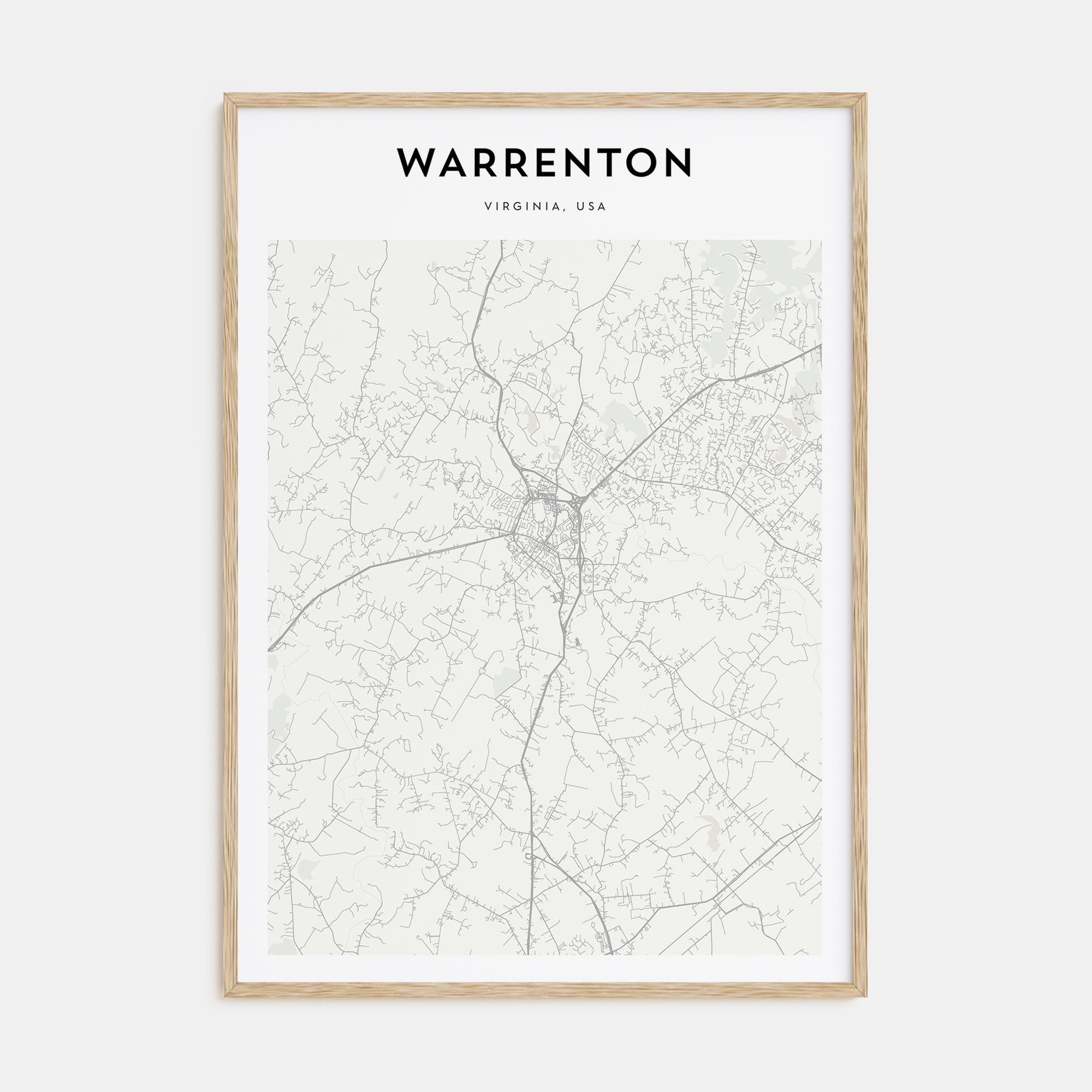 Warrenton Map Portrait Poster