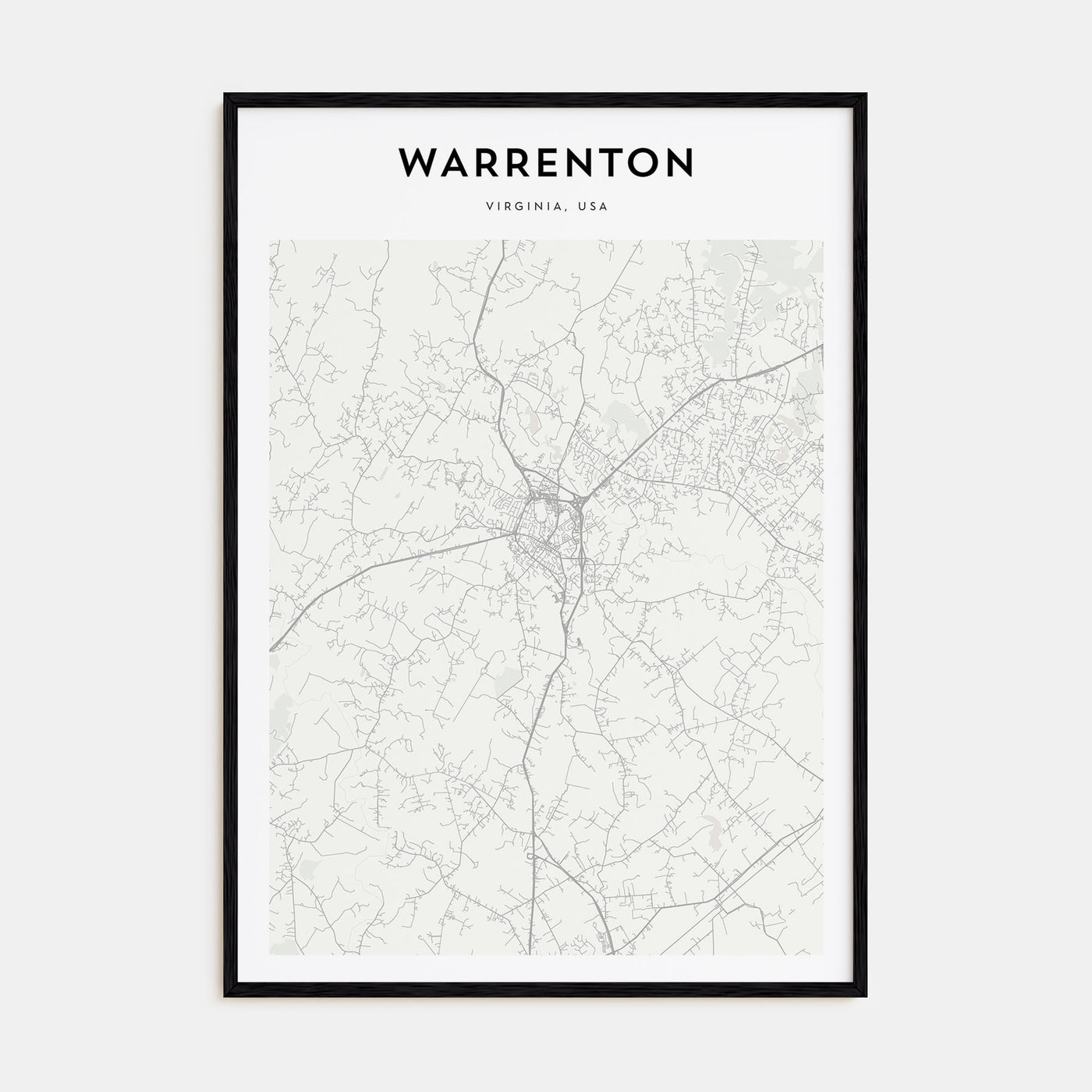Warrenton Map Portrait Poster