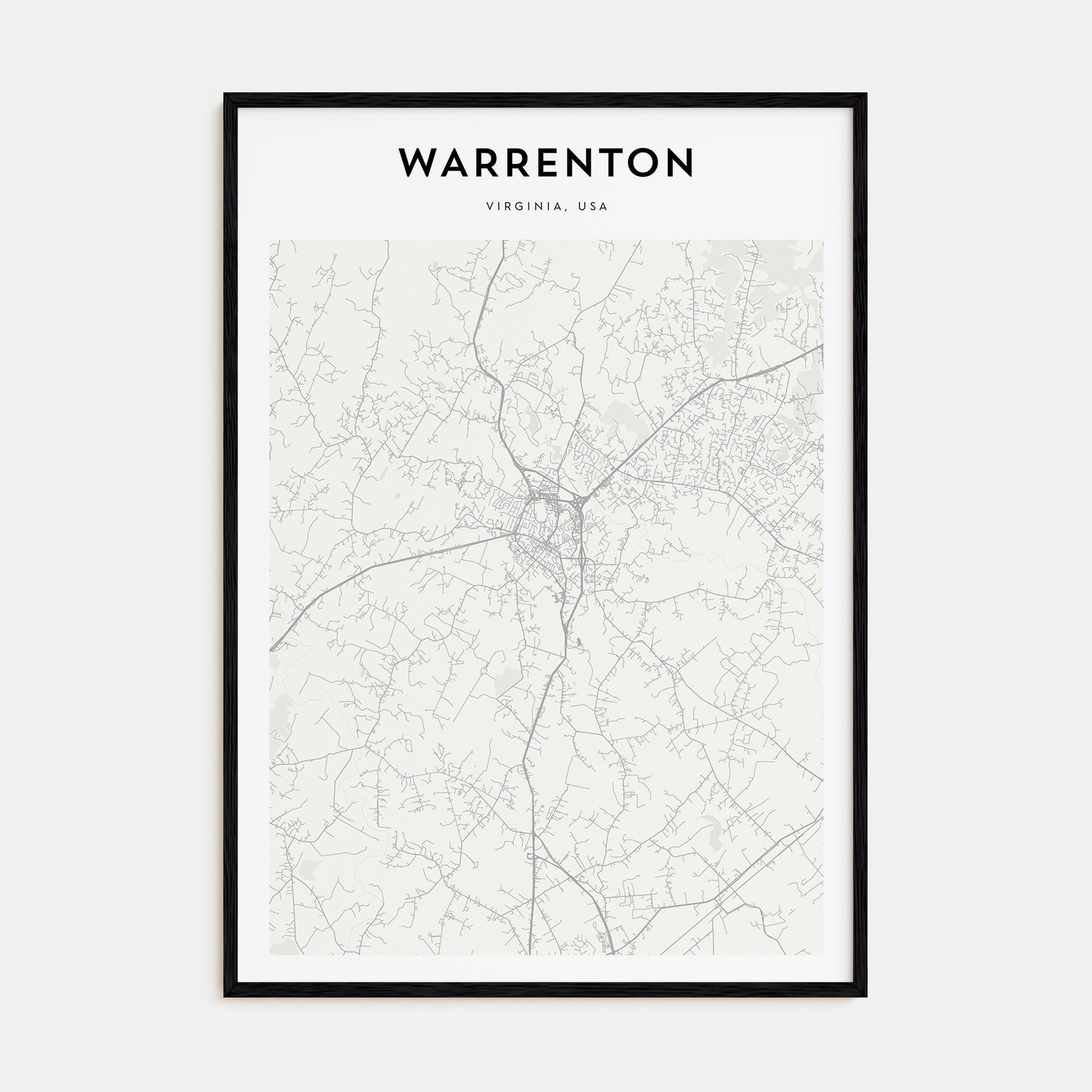 Warrenton Map Portrait Poster