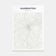 Warrenton Map Portrait Poster
