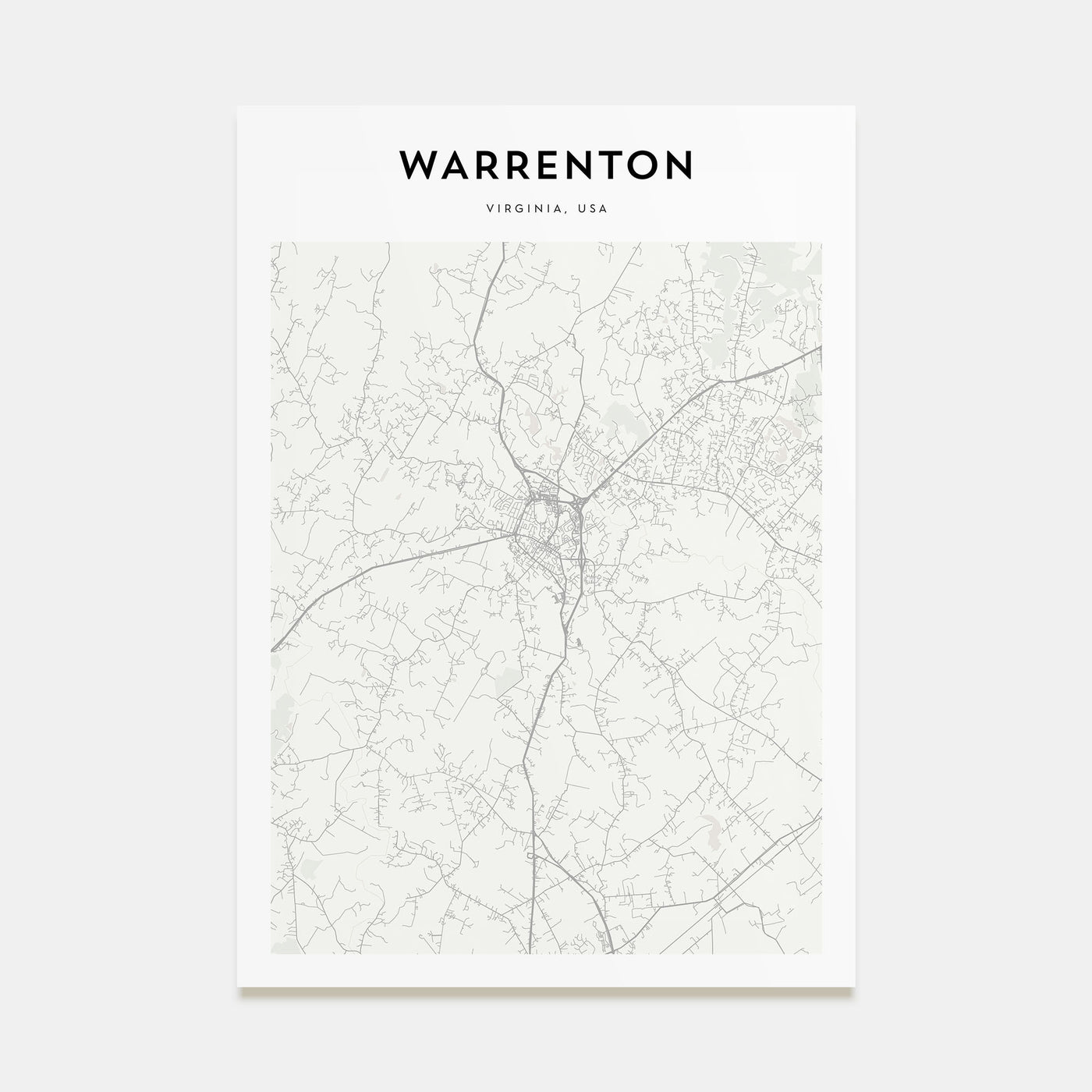 Warrenton Map Portrait Poster