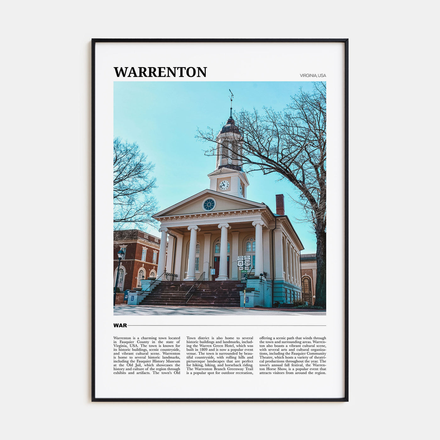 Warrenton Travel Color Poster