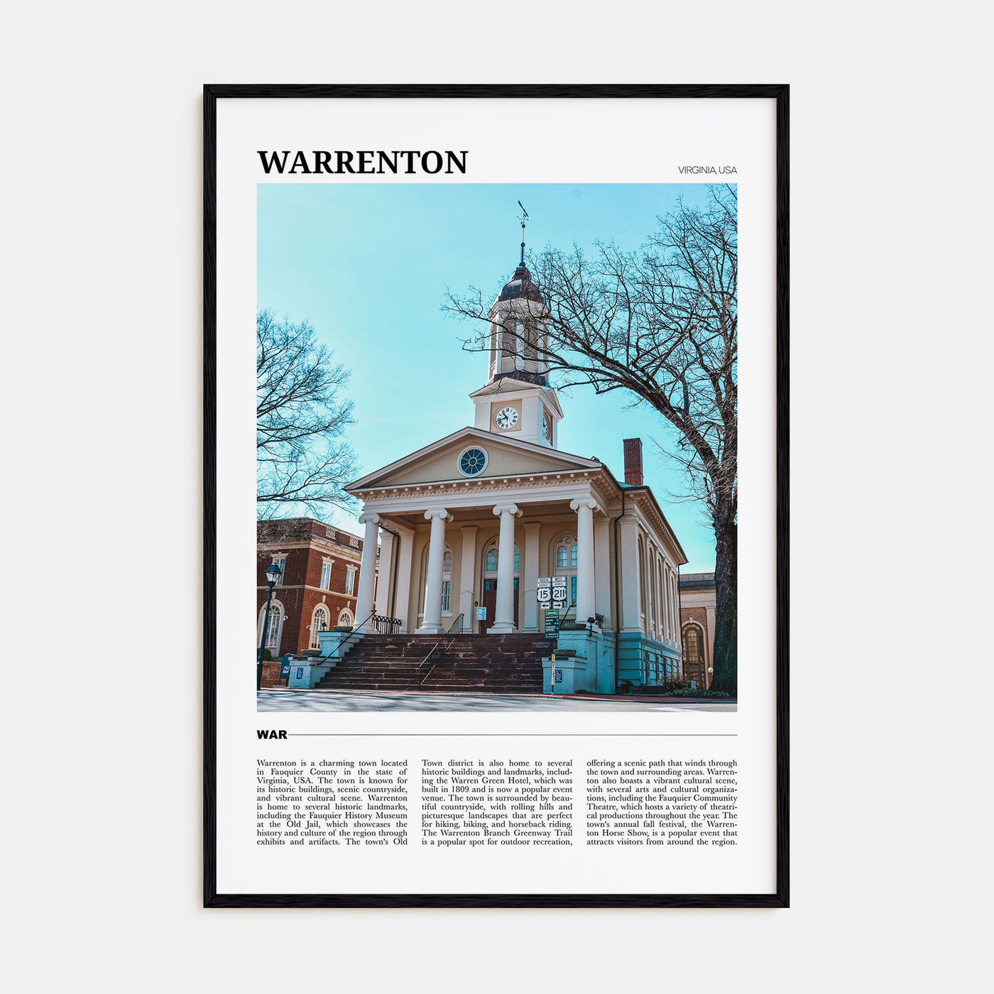 Warrenton Travel Color Poster