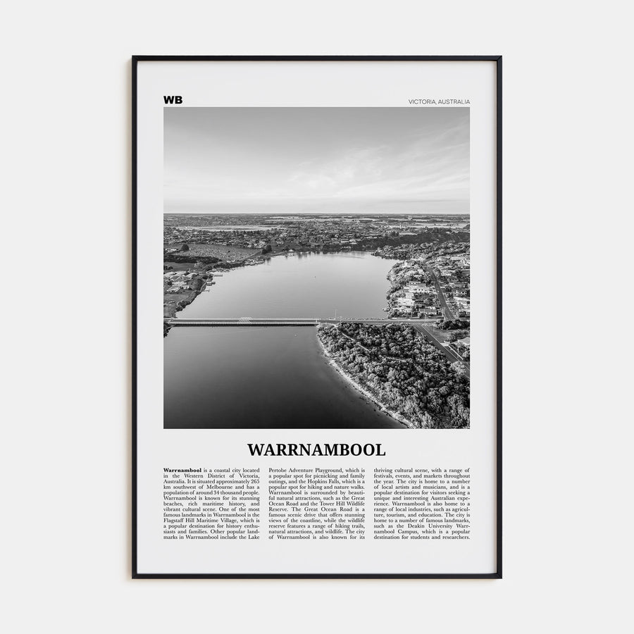 Warrnambool Travel B&W Poster