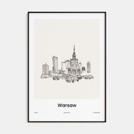 Warsaw Drawn Poster