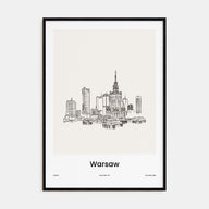 Warsaw Drawn Poster