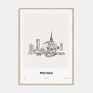 Warsaw Drawn Poster