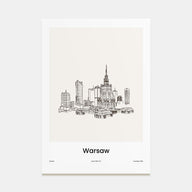 Warsaw Drawn Poster