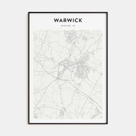 Warwick Map Portrait Poster